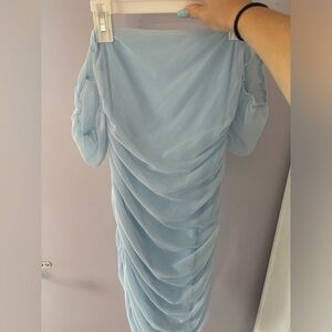 short light blue dress
